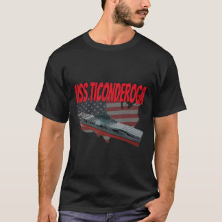 Luftfahrt-Carrier USS Ticonabweicha CV-14 Großpa-V T-Shirt
