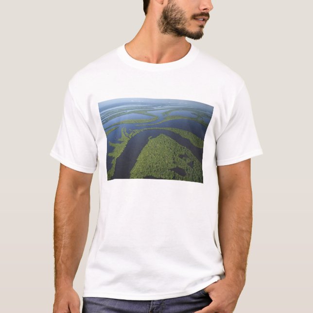 Luftfahrt des Archipels von Anavilhanas, überschwe T-Shirt (Vorderseite)