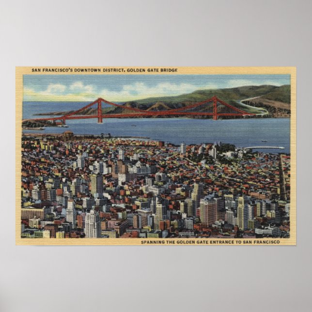 Luftfahrt des gesamten Stadtzentrums Poster (Vorne)