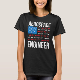 Luftfahrt-Engineering USA Flag Aerospace Engineer T-Shirt
