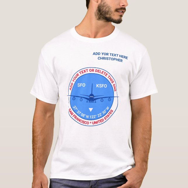 Luftfahrt, Flughafen, Pilot, Tourist-Chic T-Shirt (Vorderseite)