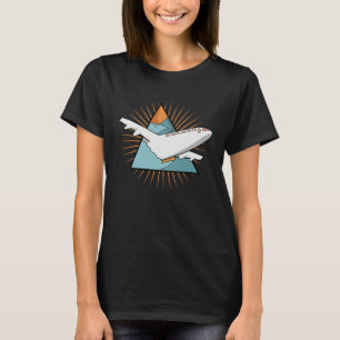 Luftfahrt Flugzeug Fliegen Fluggesellschaft Vintag T-Shirt