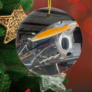 Luftfahrt Flugzeug Foto Weihnachten Personalisiert Keramik Ornament