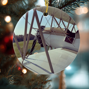 Luftfahrt Flugzeug Foto Weihnachten Personalisiert Keramik Ornament