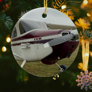 Luftfahrt Flugzeug Foto Weihnachten Personalisiert Keramik Ornament