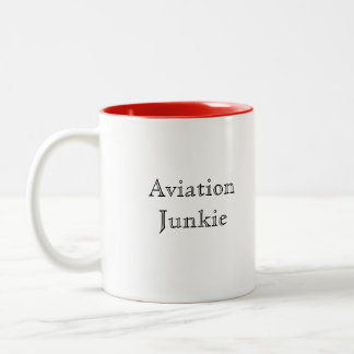 Luftfahrt-Junkie Zweifarbige Tasse
