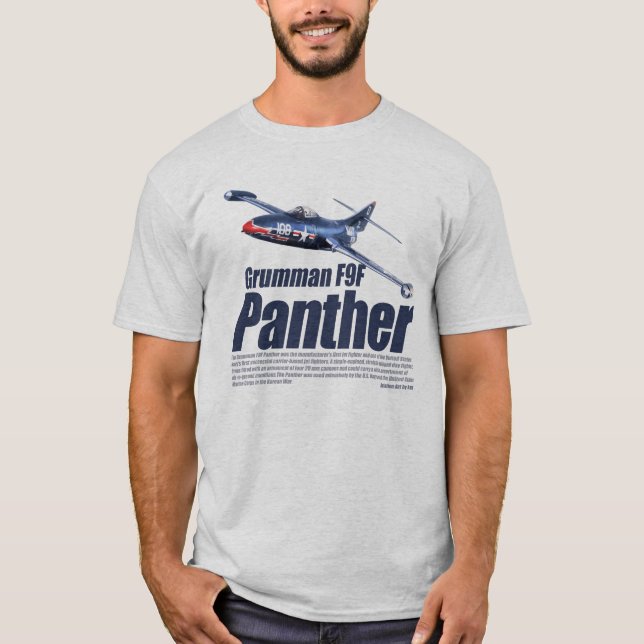 Luftfahrt-Kunst-T - Shirt "Panther Grummans F9F " (Vorderseite)
