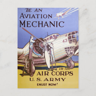 Luftfahrt-Mechaniker Postkarte
