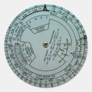 Luftfahrt-Navigationssystem Runder Aufkleber