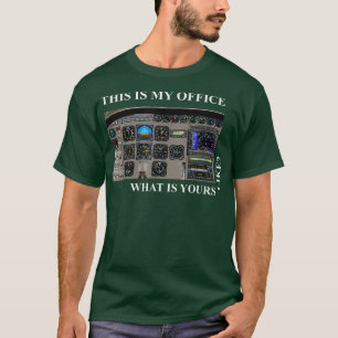 Luftfahrt-Pilot Cessna 172 Cockpit T-Shirt