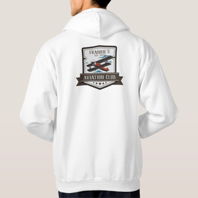 Luftfahrt Pilot Club Custom Hoodie (Rückseite)