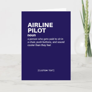 Luftfahrt-Pilot - Funny Definition Card Karte