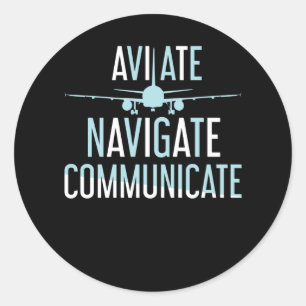 Luftfahrt Runder Aufkleber
