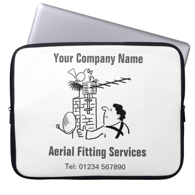 Luftfahrt-Service-Cartoon-Computersleeve Laptopschutzhülle (Vorderseite)