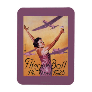 Luftfahrt-Show am Hotel Wagner Promo-Plakat Magnet