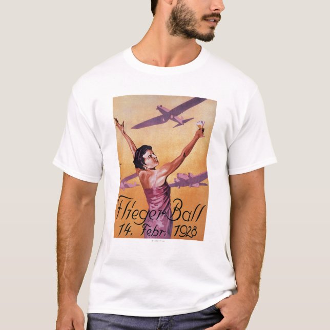 Luftfahrt-Show am Hotel Wagner Promo-Plakat T-Shirt (Vorderseite)