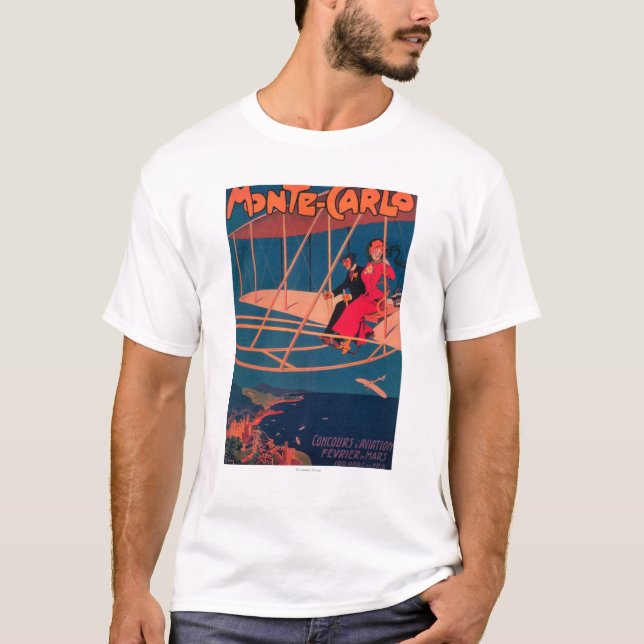 Luftfahrt-sportliches Plakat T-Shirt (Vorderseite)