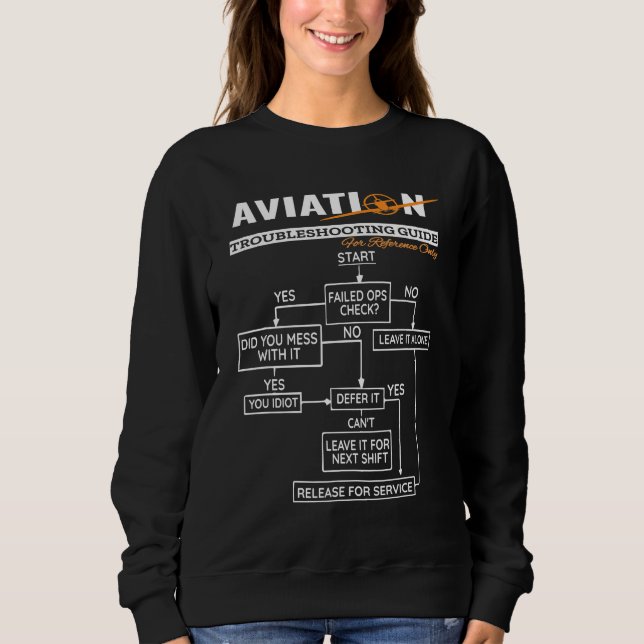 Luftfahrt-Trouble-Shooting-Guide Sweatshirt (Vorderseite)
