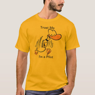 Luftfahrt-VersuchsSpaß-Cartoon-Enten-T-Shirt T-Shirt