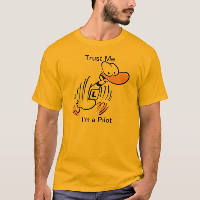 Luftfahrt-VersuchsSpaß-Cartoon-Enten-T-Shirt T-Shirt (Vorderseite)