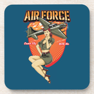 Luftfahrt Vintage Air Force Getränkeuntersetzer