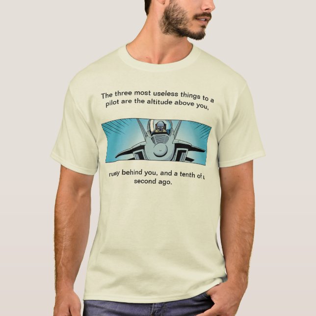 Luftfahrt-Witz-Kämpfer-Jet-Cartoon-Shirt T-Shirt (Vorderseite)