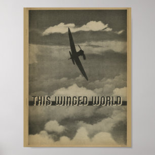 Luftfahrt-Zeitschriften-Flugzeug-Kunst-Druck 1938 Poster