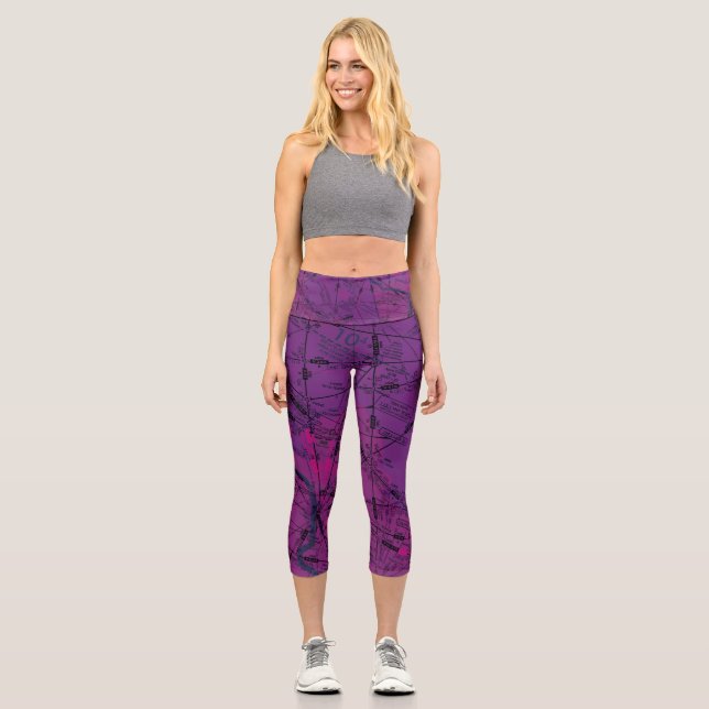 Luftfahrtabellen Capri Leggings (Vorderseite)
