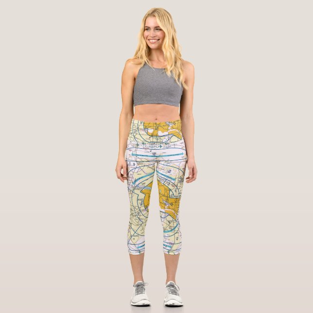 Luftfahrtabellen Capri Leggings (Vorderseite)