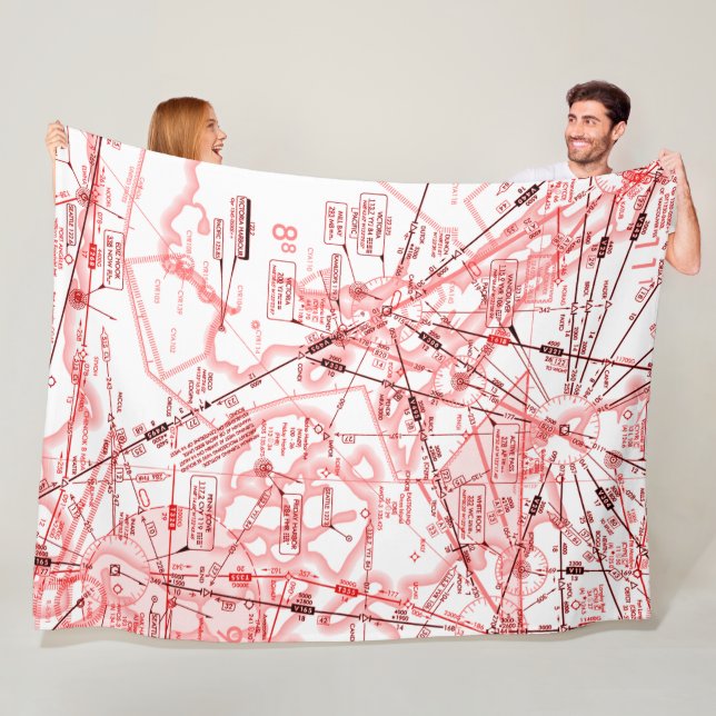 Luftfahrtabellen Fleecedecke (Beispiel)