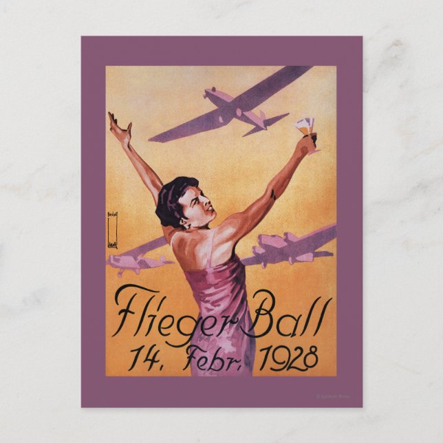 Luftfahrtausstellung im Hotel Wagner Promo Poster Postkarte (Vorderseite)