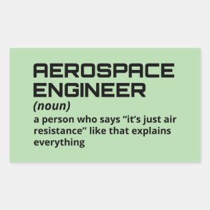 Luftfahrtingenieur - Funny Definition B-4 Rechteckiger Aufkleber
