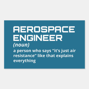 Luftfahrtingenieur - Funny Definition W-4 Rechteckiger Aufkleber