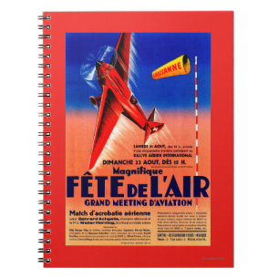 Luftfahrtschau mit Haryse Hilsz Werbeplakat Notizblock