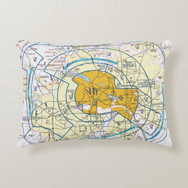 Luftfahrtskizze Dekokissen (Vorderseite)