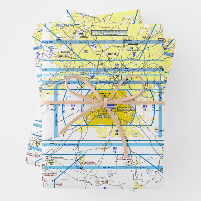 Luftfahrtskizze Geschenkpapier Set (Beispiel)