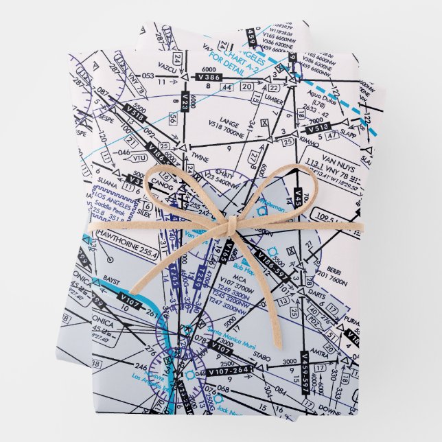 Luftfahrtskizze Geschenkpapier Set (Beispiel)