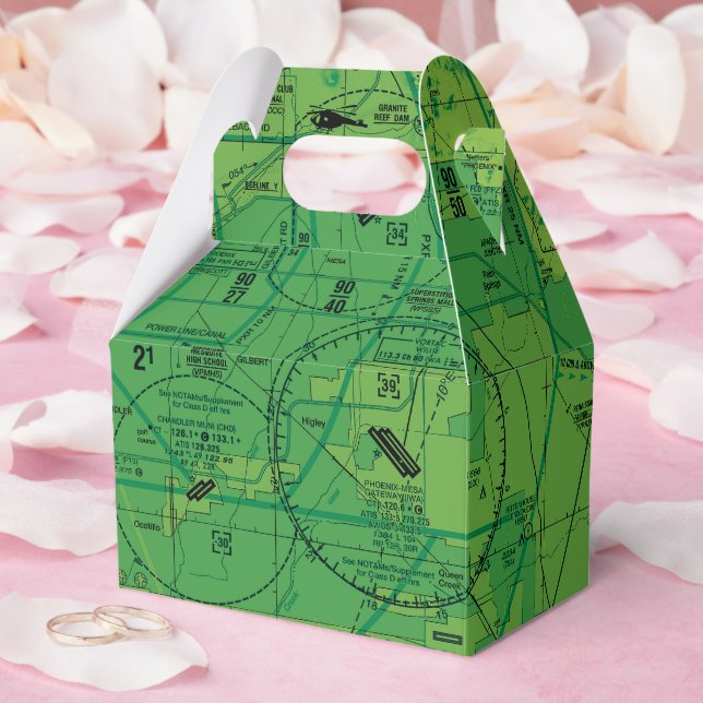 Luftfahrtskizze Geschenkschachtel (Hochzeit)