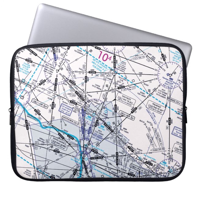 Luftfahrtskizze Laptopschutzhülle (Vorderseite)