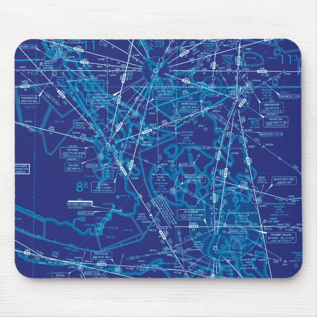 Luftfahrtskizze Mousepad (Vorne)