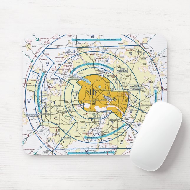 Luftfahrtskizze Mousepad (Mit Mouse)