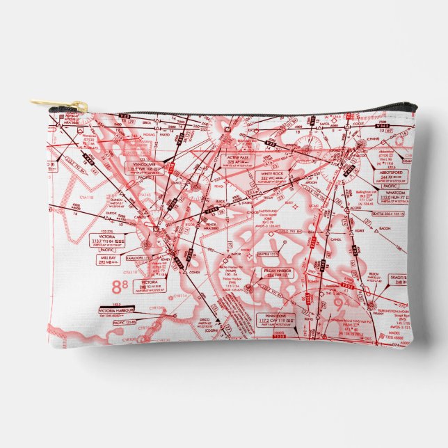 Luftfahrtskizze Zubehörtasche (Vorderseite)