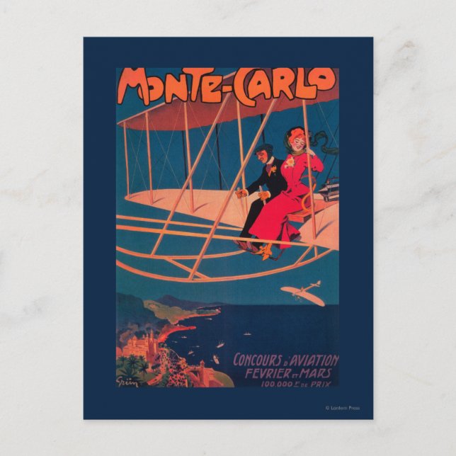 Luftfahrtsportplakat Postkarte (Vorderseite)