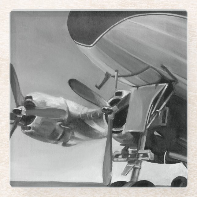 Luftfahrtzeichen Glasuntersetzer (Vorderseite)