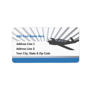 Luftfahrzeug Adressaufkleber