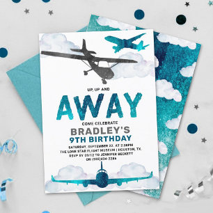 Luftfahrzeug jedes Alter Geburtstagspartei Einladung