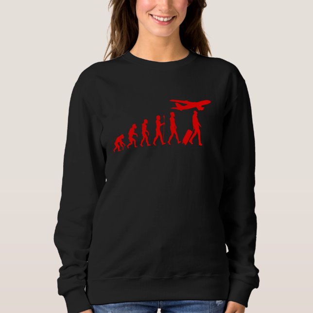 Luftfahrzeug-Pilot für die Evolution von Frauen Sweatshirt (Vorderseite)