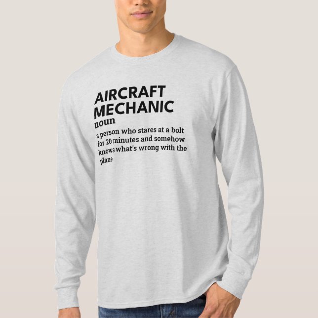 Luftfahrzeugmechanik - Definition-T-Shirt für Männ T-Shirt (Vorderseite)