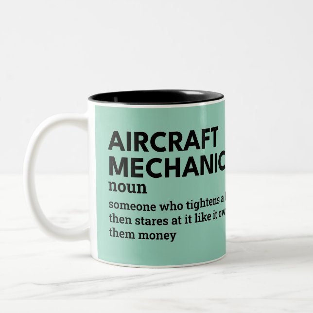 Luftfahrzeugmechanik - Tasse "Witty Definition" (Links)