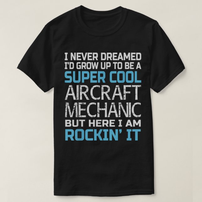 Luftfahrzeugmechaniken T-Shirt (Design vorne)